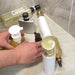 No‑Drill Adhesive Bathroom Shelf – 1 or 2‑Pack, Black Tripod Design