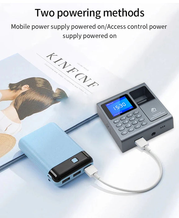 Fingerprint & RFID Access Control Time Recorder — 1000 Users, USB Attendance