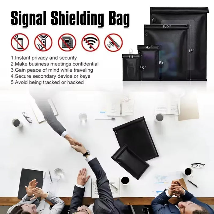 RFID & RF Signal Blocking Faraday Pouch — Waterproof, Fireproof Phone and Key Shield