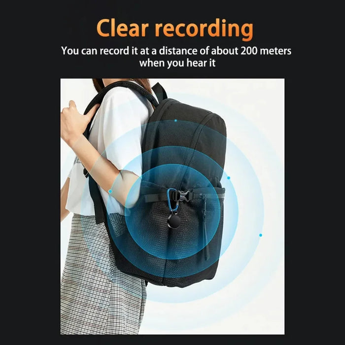 Mini Voice-Activated Digital Recorder — 8/16/32GB, 20h, Lanyard & Earphones