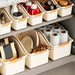 Multi‑Functional Stackable Storage Boxes — Curved Space‑Saving Plastic Organisers (1 or 3, Orange/White)