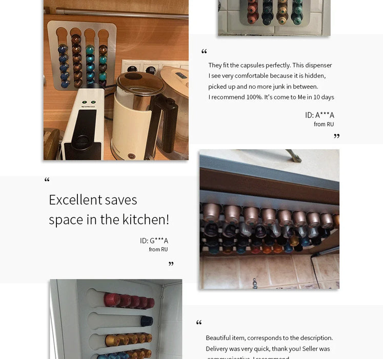 Rotating Coffee Capsule Tower – Aluminium Pod Holder for 24 or 40 Nespresso Original Capsules