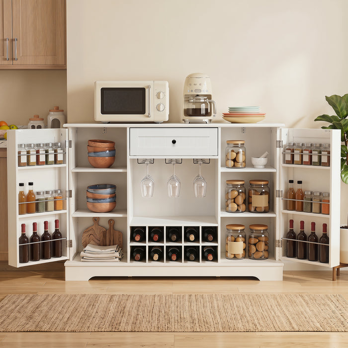 Sideboard Cabinet 120 CM Kitchen Storage Cabinet with Door Shelves-