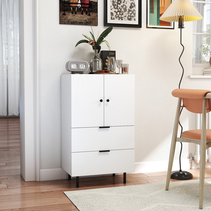 Sideboard Buffet Cabinet 2-Door Serving Cupboard Buffet Table Display Cabinet-