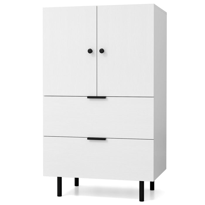 Sideboard Buffet Cabinet 2-Door Serving Cupboard Buffet Table Display Cabinet-