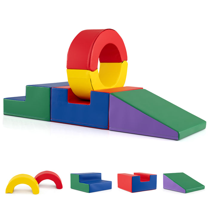 5 Pieces Soft Play Climb and Crawl Playset for 12 Month+ Toddlers-