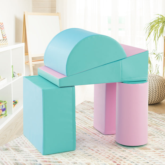 5-Piece Activity Playset - Soft Waterproof Kids Climb and Crawl Toy Set - Ideal for Active Play, Indoor Use