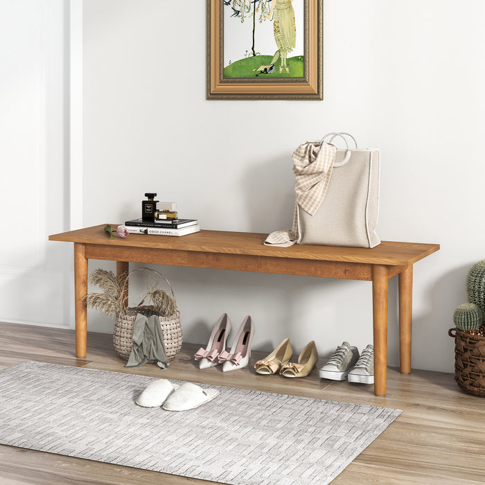 Solid Wood & Rubber Wood - Dining Bench with Sturdy Construction - Ideal for Extra Seating in Dining Area