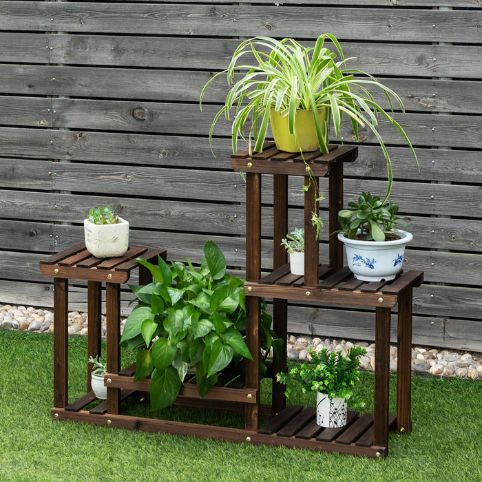 Solid Wood Multi-Layer Plant Stand - Ideal for Balcony, Garden, Patio or Living Room - Perfect Solution for Displaying Plants Stylishly and Efficiently