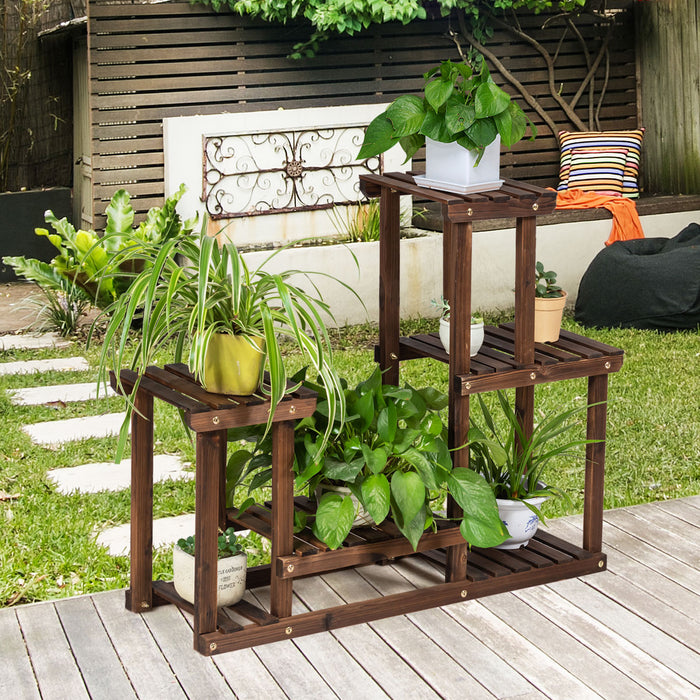 Solid Wood Multi-Layer Plant Stand - Ideal for Balcony, Garden, Patio or Living Room - Perfect Solution for Displaying Plants Stylishly and Efficiently