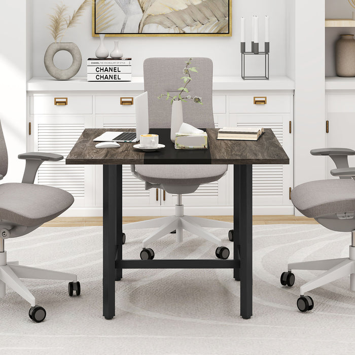 Square Conference Table Meeting Room Table with Thickened Tabletop-