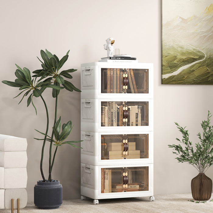 27/34/44/59/78/92.5 Gal Stackable Storage Bins with Lockable Wheels-78 Gal-4-Tier