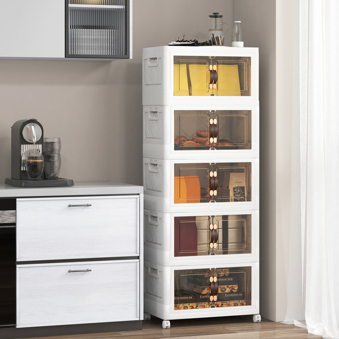 27/34/44/59/78/92.5 Gal Stackable Storage Bins with Lockable Wheels-78 Gal-4-Tier