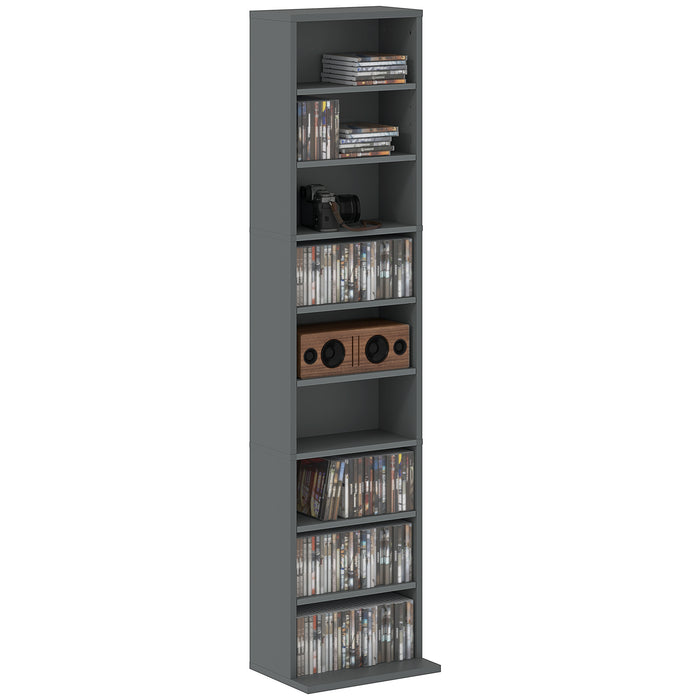HOMCOM 260 Narrow CD Storage Unit - Grey