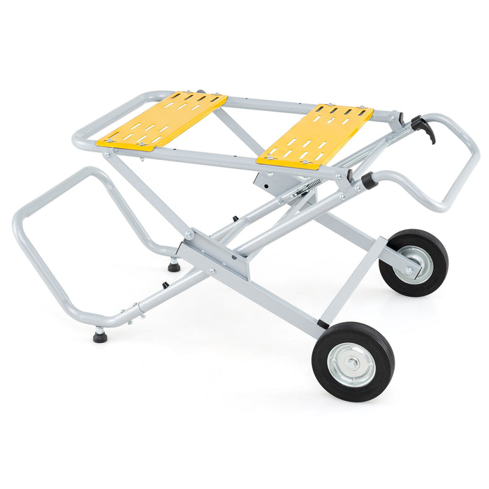 Rolling Foldable Heavy Duty Metal Base with 20cm Rubber Wheels-