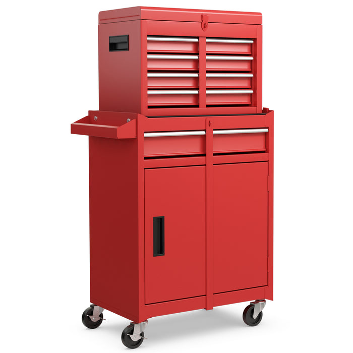 High Capacity Tool Storage Cabinet - Lockable Wheels, Ample Storage Space - Ideal for Craftsmen and Garage Workshops