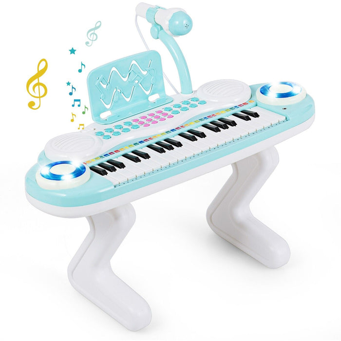 37-Key Kids Electronic Keyboard with Microphone and Rhythm Light-