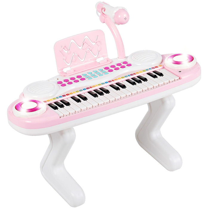 37-Key Kids Electronic Keyboard with Microphone and Rhythm Light-