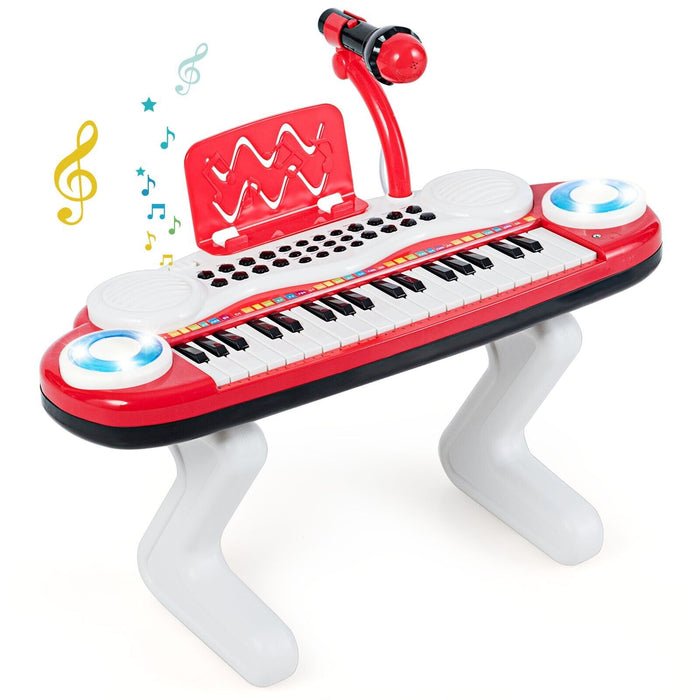 37-Key Kids Electronic Keyboard with Microphone and Rhythm Light-