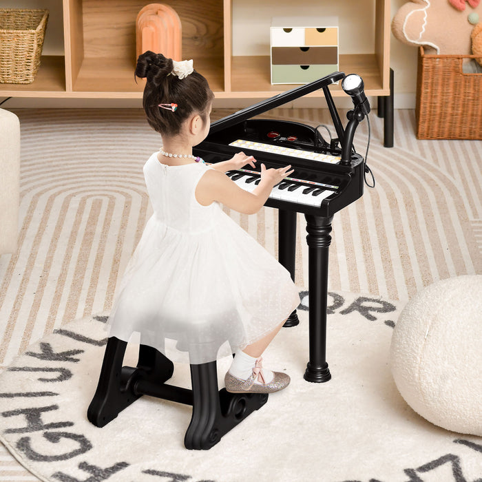 31 Keys Kids Portable Multifunctional Toy Piano with Microphone-