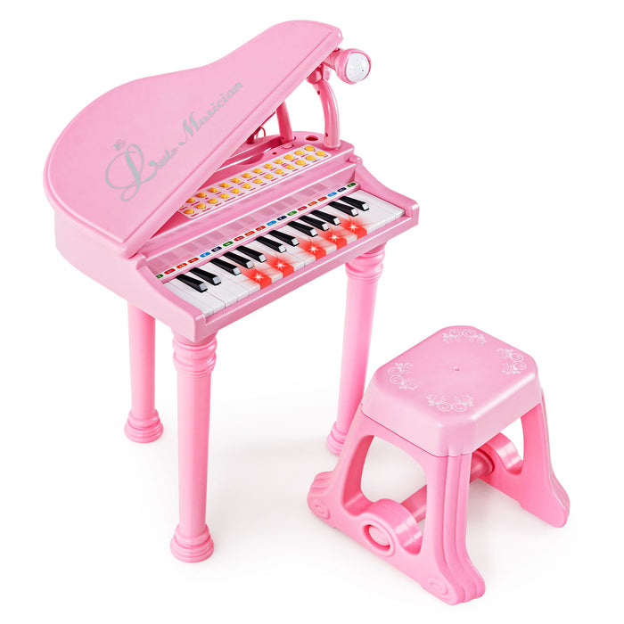 31 Keys Kids Portable Multifunctional Toy Piano with Microphone-