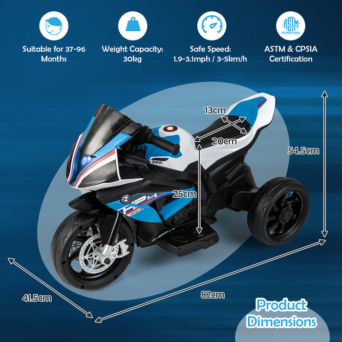 12V Kids Motorcycle Ride-On Toy with Music and Headlight-