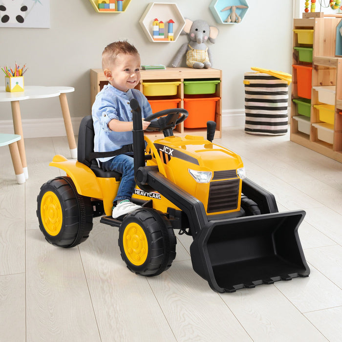 12V Battery Powered Bulldozer Digger with Adjustable Digging Bucket-