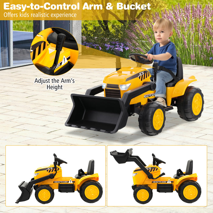 12V Battery Powered Bulldozer Digger with Adjustable Digging Bucket-