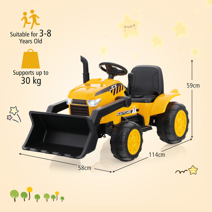 12V Battery Powered Bulldozer Digger with Adjustable Digging Bucket-