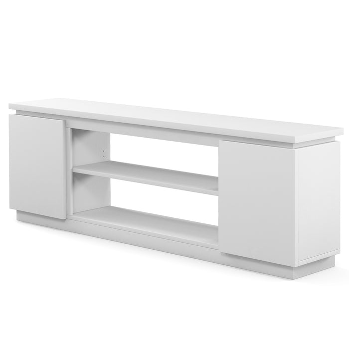 TV Cabinet for TVs up to 80 Inch Media Console Table with 3 Adjustable Shelves-