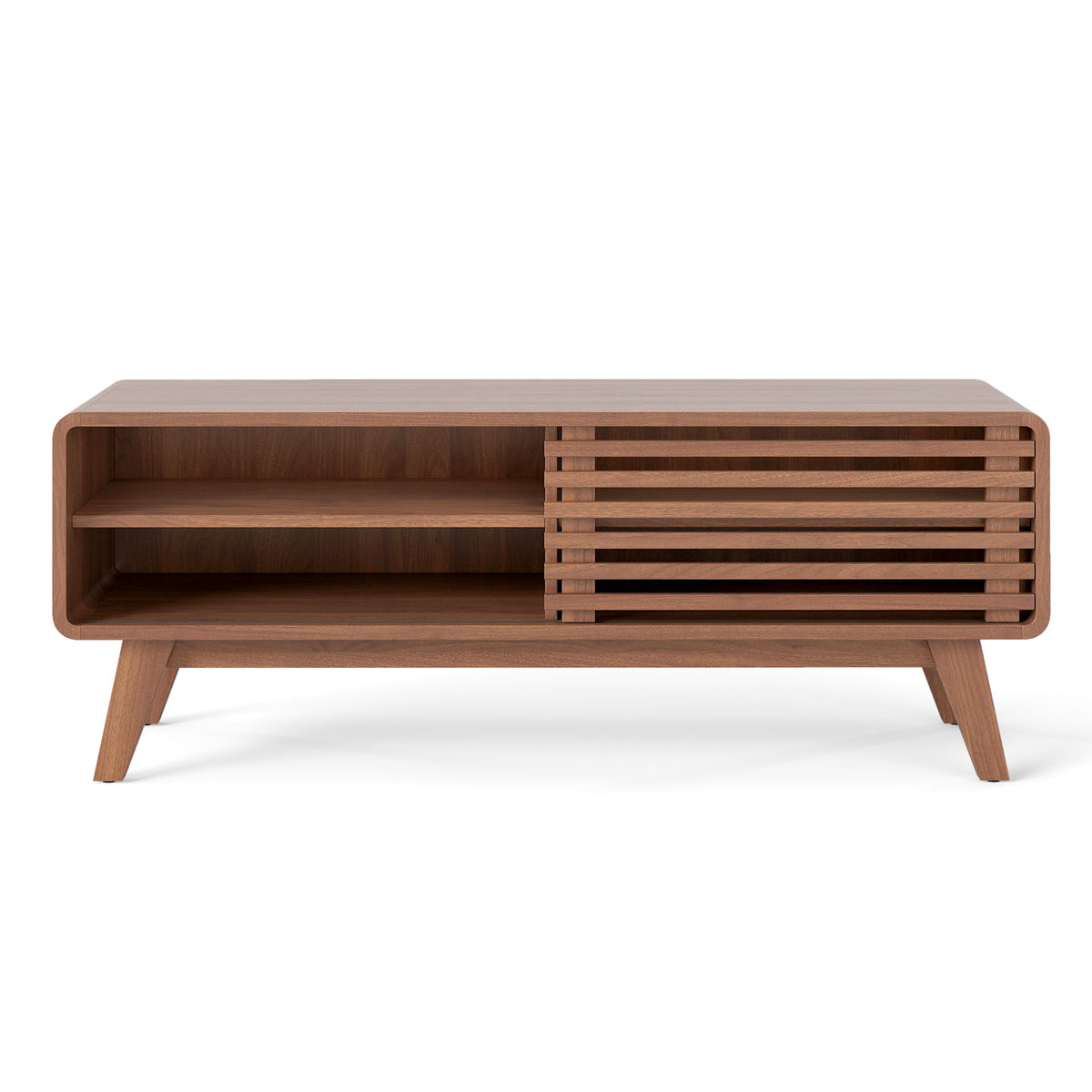 TV Stand for TVs up to 55 Inches Entertainment Center with Sliding Door-