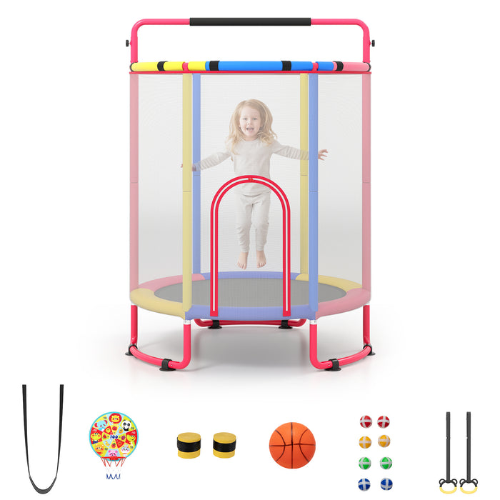 Kids Trampoline with Safety Net for Indoor and Outdoor Use-
