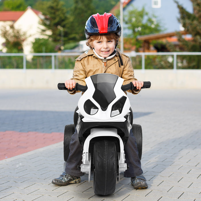 6V Kids Ride on Motorcycle with Training Wheels and Head Light-