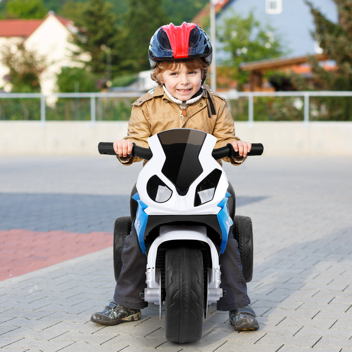 6V Kids Ride on Motorcycle with Training Wheels and Head Light-