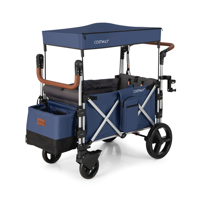 Twin Baby Double Stroller Wagon - Push Pull Functionality for Easy Movement - Ideal for Parents Handling Two Kids
