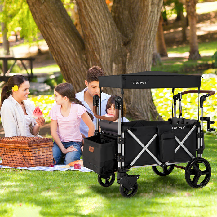 Twin Baby Double Stroller Wagon - Push Pull Functionality for Easy Movement - Ideal for Parents Handling Two Kids