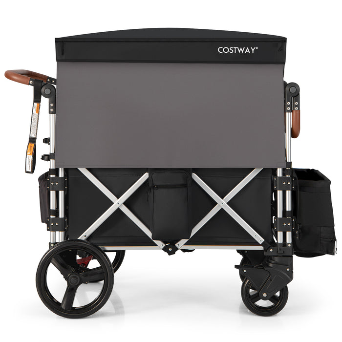 Twin Baby Double Stroller Wagon - Push Pull Functionality for Easy Movement - Ideal for Parents Handling Two Kids