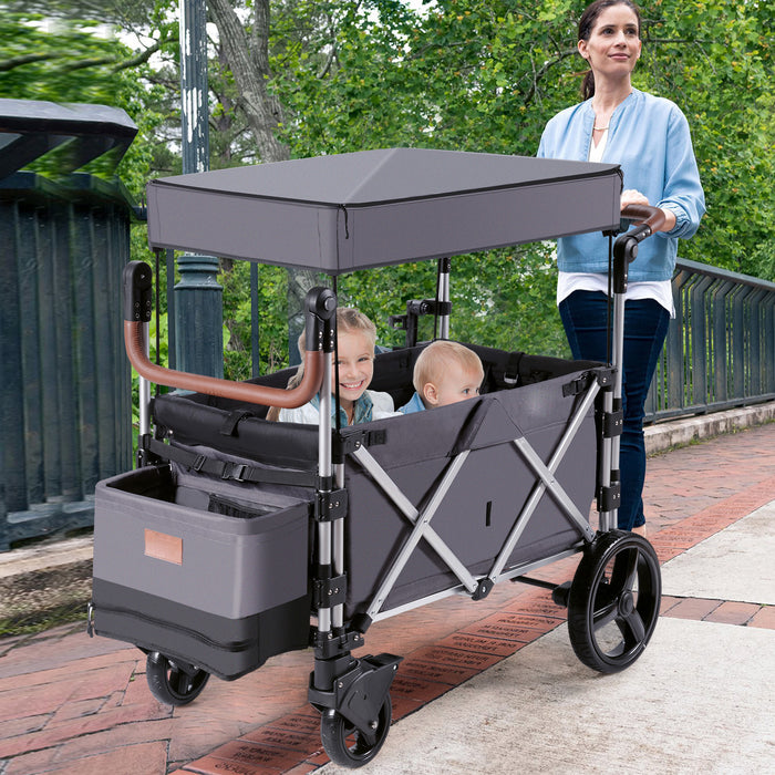 Twin Baby Double Stroller Wagon - Push Pull Functionality for Easy Movement - Ideal for Parents Handling Two Kids