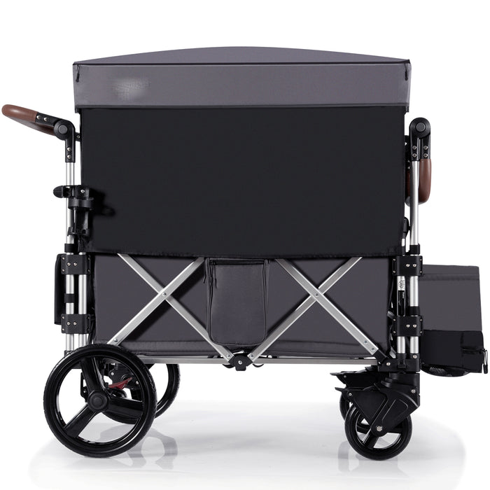Twin Baby Double Stroller Wagon - Push Pull Functionality for Easy Movement - Ideal for Parents Handling Two Kids