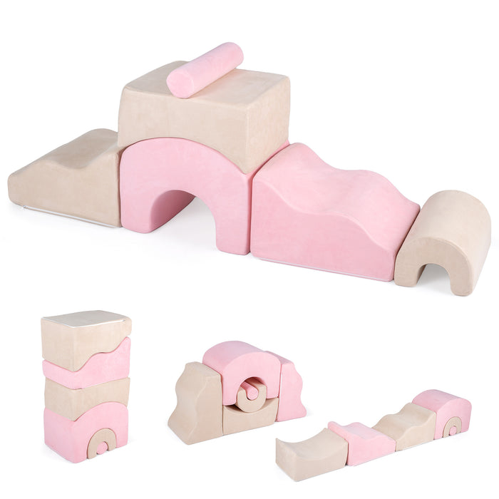 6-Piece Foam Climbing Blocks for Toddlers with Soft Play Set-