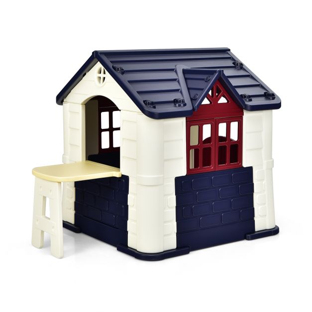 KidKraft - Outdoor Cottage-Themed Pretend Play Center with Picnic Table and Food Toy Set - Ideal for Encouraging Children's Creative Outdoor Play