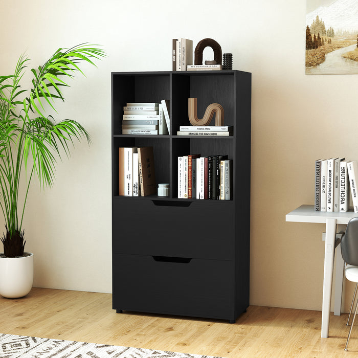 130CM 5-Tier Tall Freestanding Bookshelf for Living Room-White
