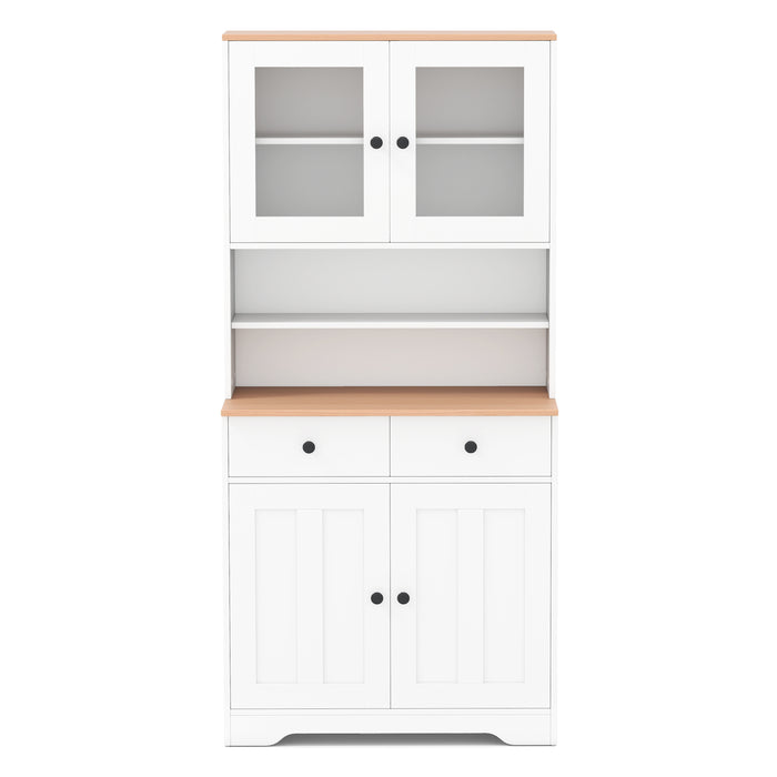 Modern Tall Kitchen Storage Cabinet Buffet Sideboard for Dining Room Living Room-