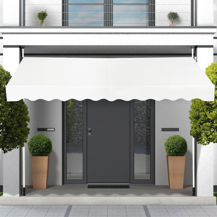 Telescopic Awning Sun Shade Retractable Canopy Sun Shelter for Window Balcony Garden-