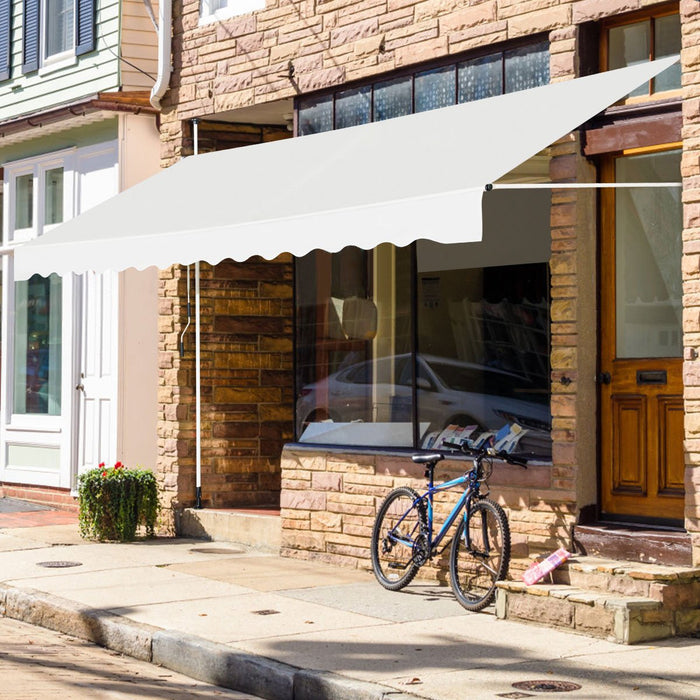 Telescopic Awning Sun Shade Retractable Canopy Sun Shelter for Window Balcony Garden-