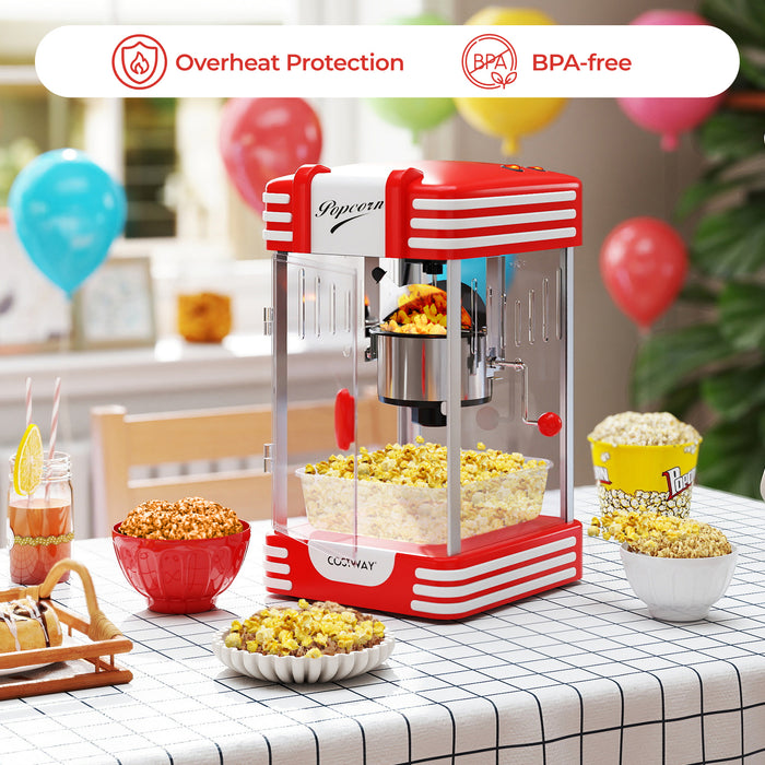 Theater Style Popcorn Machine with Stainless Steel Kettle-