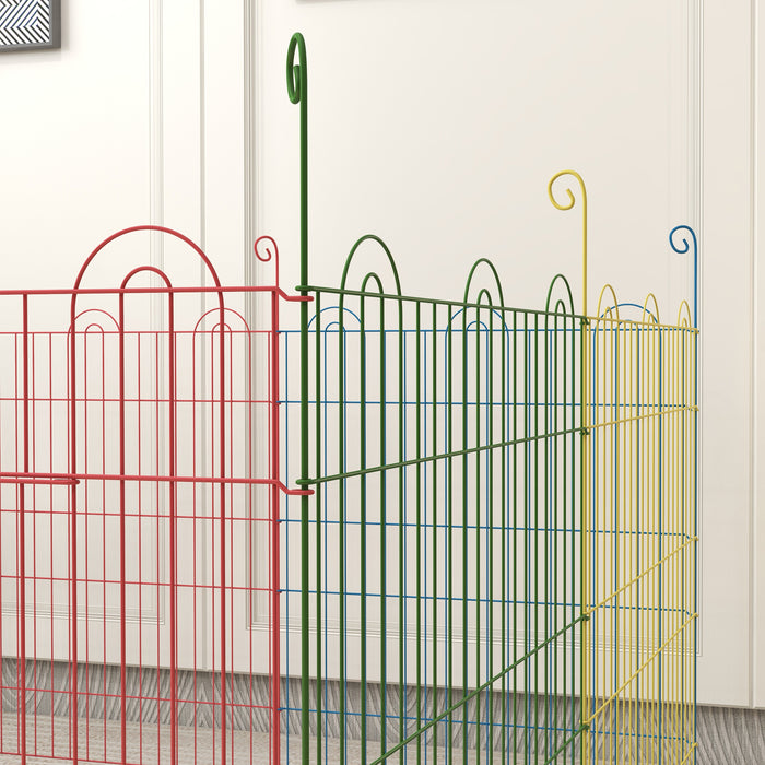 PawHut Pet Playpen Crate, with Eight Panels, Door, for Indoors and Outdoors, 60H x Φ156cm | Aosom UK
