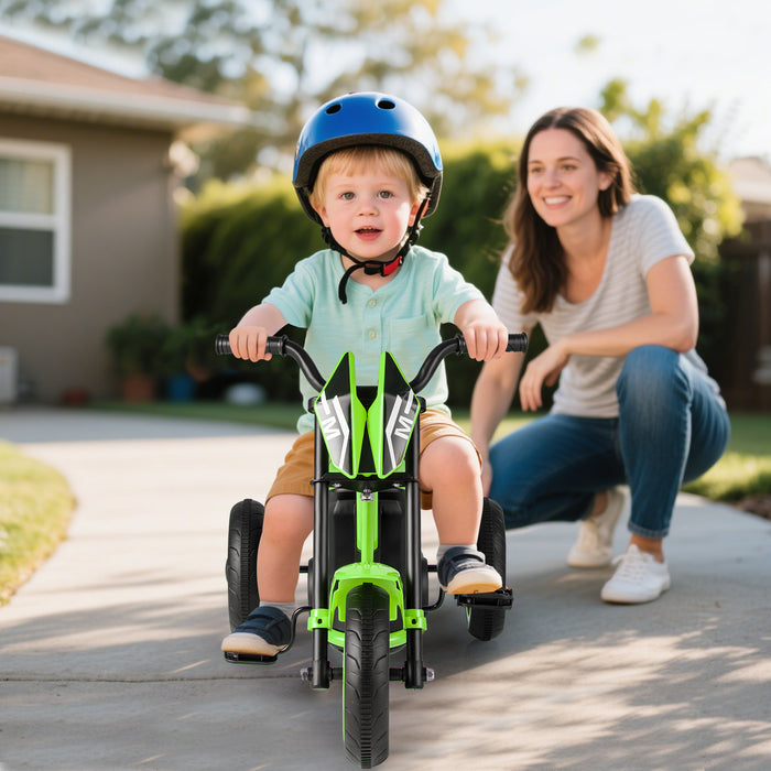 3-Wheel Toddler Bike with Foot Pedals and Steering Handlebars-