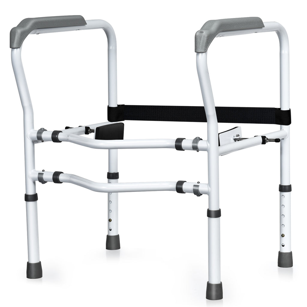 Toilet Safety Frame and Rail Stand Alone Toilet Handrails with Adjustable Height