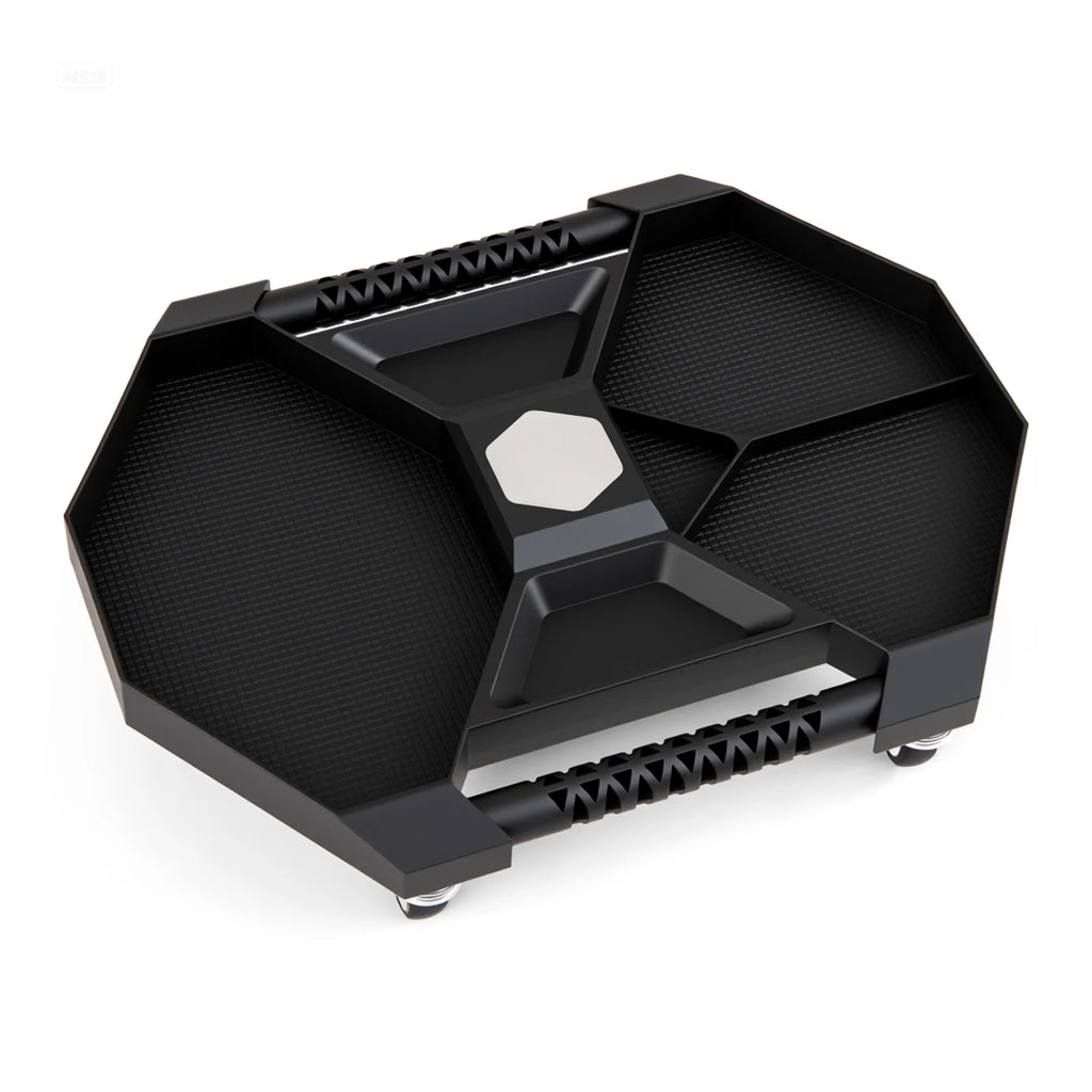 Tool Creeper Rolling Tool Tray with 4 Swivel Casters and 6 Compartments-